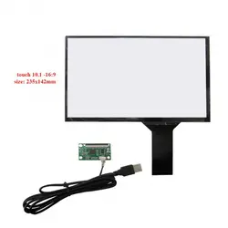 تاچ مقاومتی 10.1 اینچ 4 پین-مدل فلت راست 16:10 -resistive Touch 10.1