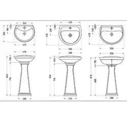 روشویی آؤتمیس 57 پایه دار سینا چینی درجه 1 - چینی بهداشتی عاشوری