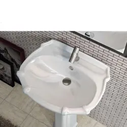 روشویی پایه دار آذین 50 سینا چینی - چینی بهداشتی عاشوری