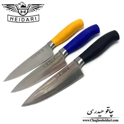 چاقو آشپزخانه فورج اسفنجی دسته مشکی حیدری