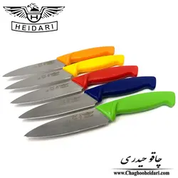 چاقو دسته پلاستیکی غلاف دار زرد