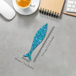 نشانگر کتاب لوکسینو مدل ماهی پولک رنگی