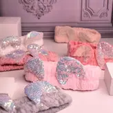 هد بند حوله ای مدل پولک دار