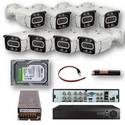 پک کامل 8 دوربین مداربسته فول اچ دی مناسب کارخانه و ساختمان و آپارتمان ا CCTV PAKING 8 CAMERS FOR HOME