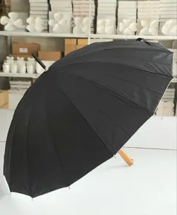 چتر ۱۶ فنر دسته چوبی ۴۰۲