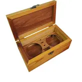 جعبه لوکس چوبی زعفران - پک هدیه زعفران دو خاتم 3گرم و هاون برنجی