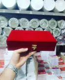 ظروف بسته بندی زعفران - مخمل دو خاتم 5گرم وهاون نقلی