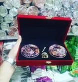 ظروف بسته بندی زعفران - مخمل دو خاتم 5گرم وهاون نقلی
