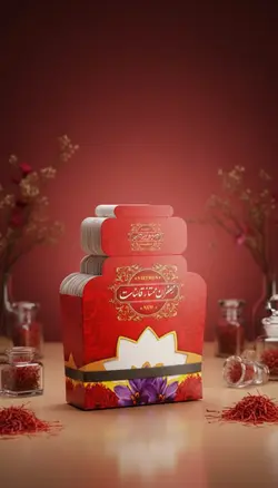 ظروف بسته بندی زعفران - پاکت بسته بندی نیم گرم(50عددی.)