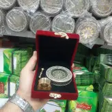 ظروف بسته بندی زعفران - مخمل خاتم 3 گرم و هاون نقلی اقتصادی