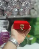 ظروف بسته بندی زعفران - مخمل خاتم 3 گرم و هاون نقلی اقتصادی