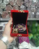 ظروف بسته بندی زعفران - مخمل خاتم 3 گرم و هاون نقلی اقتصادی