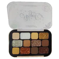 پالت سایه گلیتر براق و اکلیلی 12 رنگ LAREEN شماره 01