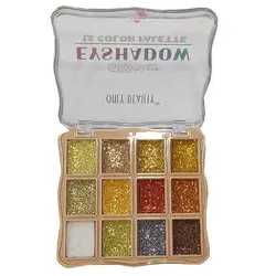 پالت سایه  12  براق و اکلیلی رنگ آنلی بیوتی Only Beauty شماره 02