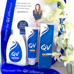 کرم مرطوب کننده قوی QV کیو وی   100 گرم QV cream  replenishes  dry  skin (غیر اصل)