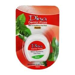 نخ دندان دینا Dina با طعم نعناع و توت فرنگی