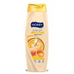 شامپو هوبی HOBBY حاوی پروتئین تخم مرغ مخصوص موهای آسیب دیده حجم ۶۰۰ میل