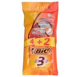 خودتراش 3 لبه بیک Bic بسته 6 عددی