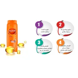 شامپو الیدور مدل Damage Hair نارنجی مخصوص موهای آسیب دیده حجم ۵۵۰ میلی لیتر