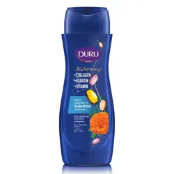 شامپو ضد شوره دورو حاوی عصاره گل همیشه بهار،کلاژن،کراتین و ویتامین حجم 600 میل