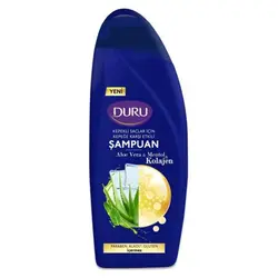 شامپو ضد شوره دورو حاوی عصاره آلوئه ورا، منتول و کلاژن حجم 500 میل