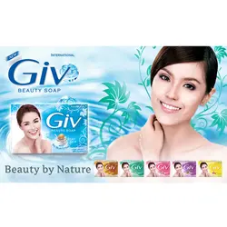 صابون جیو Giv آبی مدل GIV Beauty Soap بسته 4 عددی