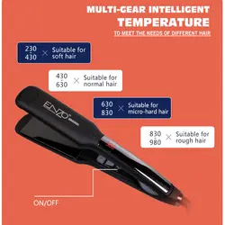 اتو مو حرفه ای کراتینه انزو صفحه پهن مدل ENZO professional EN-9913