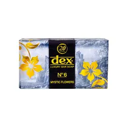 صابون دکس Dex مدل سری Luxury با رایحه نعنای هندی و خزه بلوط 150 گرم بسته 6 عددی
