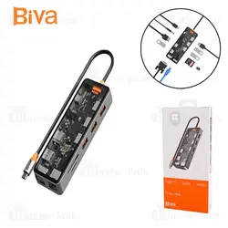 هاب 11 پورت بیوا Biva HUB-04 Type-C 11 in 1 Docking Station