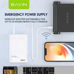 پاوربانک 10000 باوین Bavin PC037 توان 24 وات مخصوص مودم