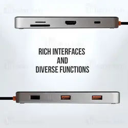 هاب 8 پورت بیوا Biva HUB-03 Type-C 8 in 1 Docking Station