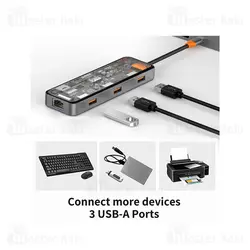 هاب 8 پورت بیوا Biva HUB-03 Type-C 8 in 1 Docking Station