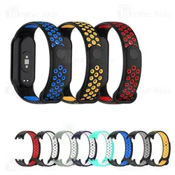 بند سیلیکونی طرح نایکی دستبند سلامتی شیائومی Xiaomi Band 8 Ventilate Strap