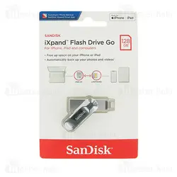 فلش مموری 128 گیگابایت لایتنینگ سن دیسک Sandisk iXPAND GO SDIX60N USB 3.0