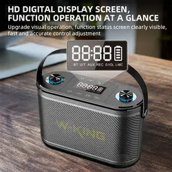 اسپیکر بلوتوث دبلیو کینگ W-King H10S توان 80 رم و فلش خور با میکروفون