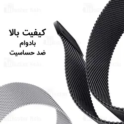 بند فلزی دستبند سلامتی شیائومی Mi Band 7 Stainless Steel Milanese Strap با قفل مگنتی