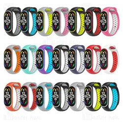 بند سیلیکونی طرح نایکی دستبند سلامتی شیائومی Mi Band 7 Ventilate Strap