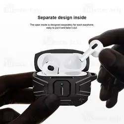 کاور محافظ ایرپاد 3 نیلکین Nillkin AirPods 3 Explorer Protective case دارای قلاب آویز