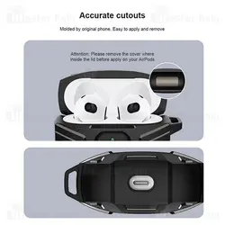 کاور محافظ ایرپاد 3 نیلکین Nillkin AirPods 3 Explorer Protective case دارای قلاب آویز