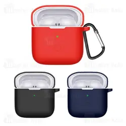 کاور محافظ سیلیکونی هندزفری شیائومی Xiaomi Redmi Buds 3 Earphone Silicone Case دارای قلاب آویز