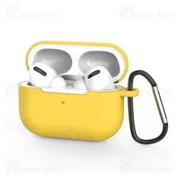 کاور محافظ سیلیکونی هندزفری اپل Apple AirPods 3 Silicone Case دارای قلاب آویز