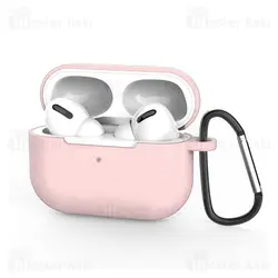 کاور محافظ سیلیکونی هندزفری اپل Apple AirPods 3 Silicone Case دارای قلاب آویز