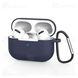 کاور محافظ سیلیکونی هندزفری اپل Apple AirPods 3 Silicone Case دارای قلاب آویز