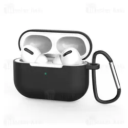 کاور محافظ سیلیکونی هندزفری اپل Apple AirPods 3 Silicone Case دارای قلاب آویز