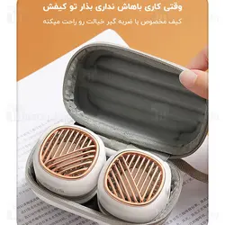 پنکه دور گردنی شیائومی Xiaomi Deerma DEM-GB100 Pocket Mini Neck Fan دارای دو فن