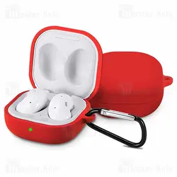 کاور محافظ سیلیکونی هندزفری سامسونگ Samsung Galaxy Buds 2 / Buds Pro / Buds Live دارای قلاب آویز