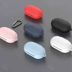 کاور محافظ سیلیکونی هندزفری سامسونگ Samsung Galaxy Buds / Buds Plus Silicone Case دارای قلاب آویز