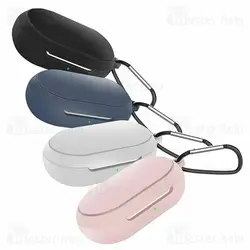 کاور محافظ سیلیکونی هندزفری سامسونگ Samsung Galaxy Buds / Buds Plus Silicone Case دارای قلاب آویز