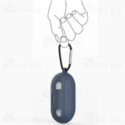 کاور محافظ سیلیکونی هندزفری سامسونگ Samsung Galaxy Buds / Buds Plus Silicone Case دارای قلاب آویز