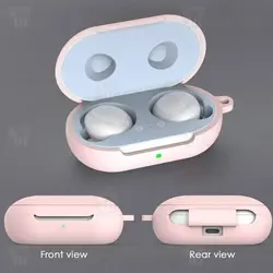 کاور محافظ سیلیکونی هندزفری سامسونگ Samsung Galaxy Buds / Buds Plus Silicone Case دارای قلاب آویز